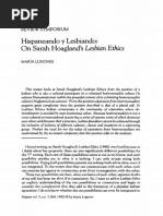 Maria Lugones - Hispaneando y Lesbiando- OnSarah Hoagland’s Lesbian Ethics