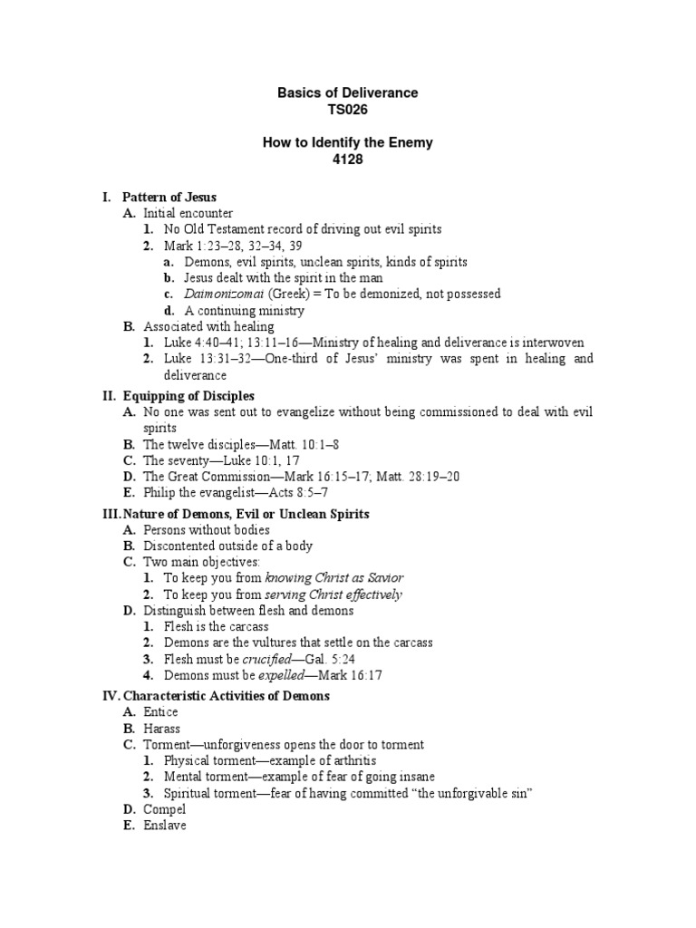 Understanding Deliverance Ministry Basics | PDF | Demons | Jesus