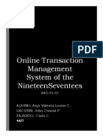 Online Transaction Management System For Nineteen Seventees