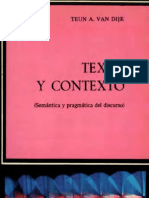 Van Dijk, Teun - Texto y Contexto