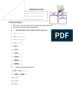 Lembar Evaluasi Matematika