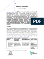 Democracy Assessments: Tool Summary