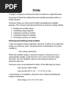 Strings: Declaring and Initializing String Variables