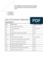 List of Common Network Port Numbers: Port Service Name Transport Protocol