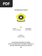 Download Laporan Kasus Spondilosis Lumbalis by Maria Lisa Wijaya SN355613035 doc pdf