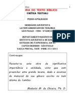 Pedro Apolinário - História Do Texto Bíblico