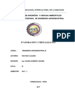 Evaporación y cristalización en la agroindustria