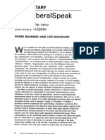 BOURDIEU e WACQUANT - NewLiberalSpeak - Notes On The New Planetary Vulgate (2001) PDF