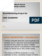 Rural Marketing Project On: Chik Shampoo: Alkesh Dinesh Mody Institute