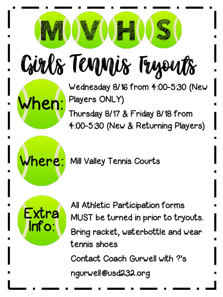 Tennis Tryouts Flyer PDF