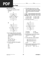 Holt Algebra 1 - Chapter 5 Test