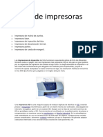 Tipos de Impresoras