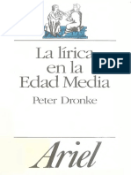 Dronke - La Lírica en La Edad Media