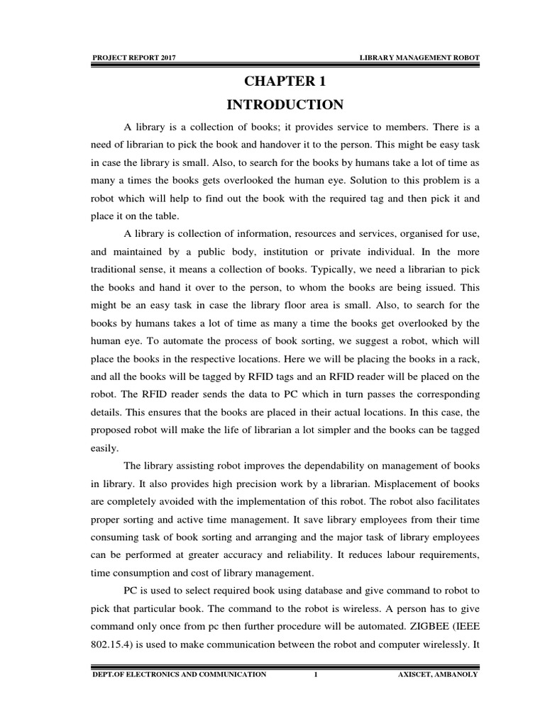 Automating Library Management Through Robotics: Development of an ...