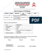 Form Registrasi Keanggotaan AWARI Balikpapan