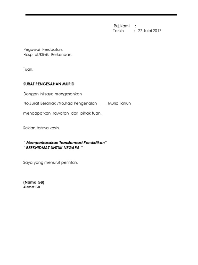 Contoh Surat Rawatan Surat pengesahan kerja in english.