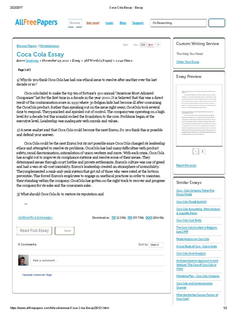 Coca-cola company characteristics image