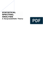 Statistical Spectral Analysis a Nonprobabilistic Theory