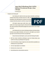 Tinjauan Tentang Alat Pelindung Diri (APD), Umur, Pengetahuan Peraturan Kerja, Jam Kerja Dan Unit Kerja.