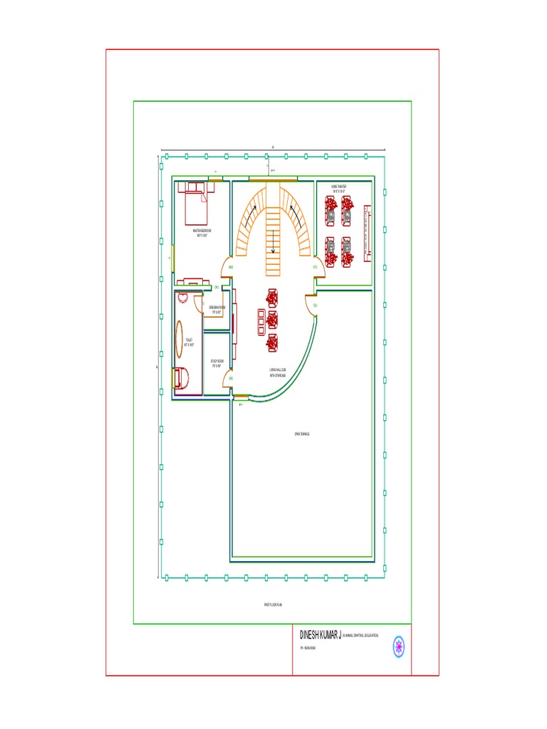 First Floor Plan with Dimensions | PDF | Leisure | Business