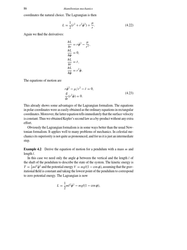 Two Body Problem and Delanuy Elements PDF | PDF | Hamiltonian Mechanics ...