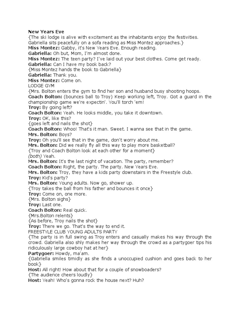 Script | PDF | Leisure | Sports