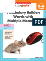 Vocabulary Builder Words With Multiple Meanings 5-6