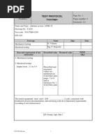 Test Protocol T1017N01: Pardubice