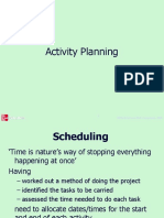 Activity Planning in SPM