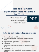 Webinario - Requisitos de La FDA Para Exportar a Los EE.uu. - 4.17.2017