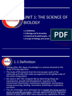 Unit 1 - The Science of Biology