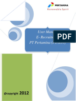 User Manual E-Recruitment PT Pertamina (Persero)