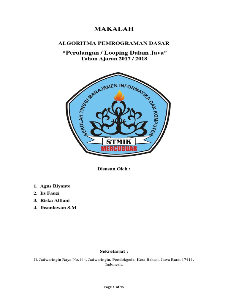 Algoritma Looping dalam Pemrograman Java | PDF | Karier & Perkembangan
