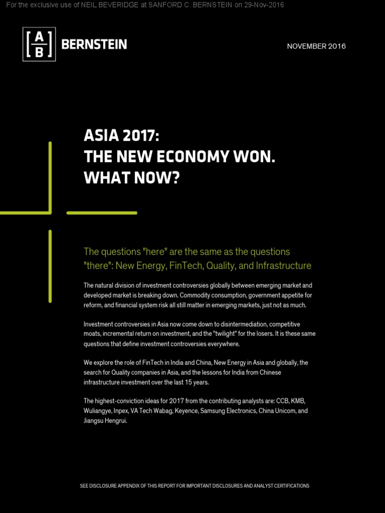 Asia 2017 - Bernstein | Financial Technology | China - 