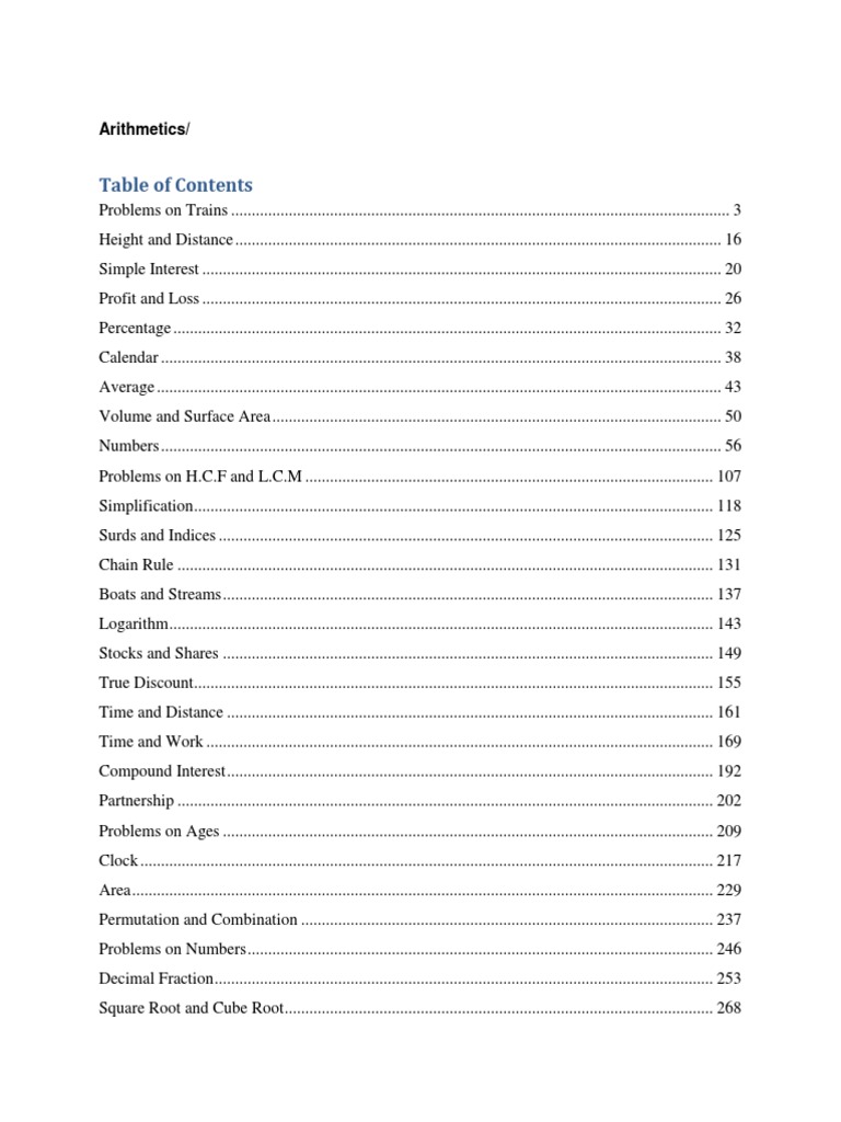 Arithmetics | PDF | Speed | Interest