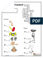 Body Parts Crossword PDF