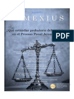 ¿Qué Estándar Probatorio Debe Exigirse en El Proceso Penal Acusatorio-. Revista INMEXIUS, No. 7, JULIO 2017.