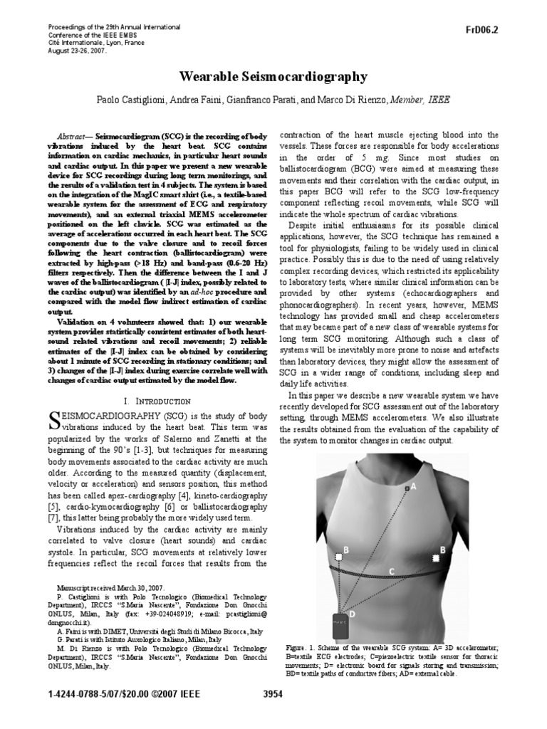 Wearable Seismocardiography | PDF | Accelerometer | Heart
