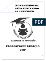 Propostas de Redação- Projeto Caminhos Da Profissão - 2017.1-1