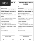 Termo de Autorização Para Uso de Imagem