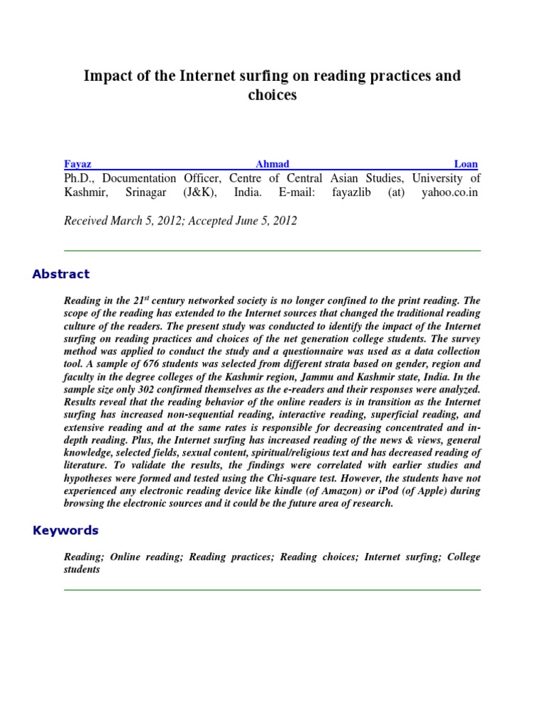 surfing the internet is a waste of time essay