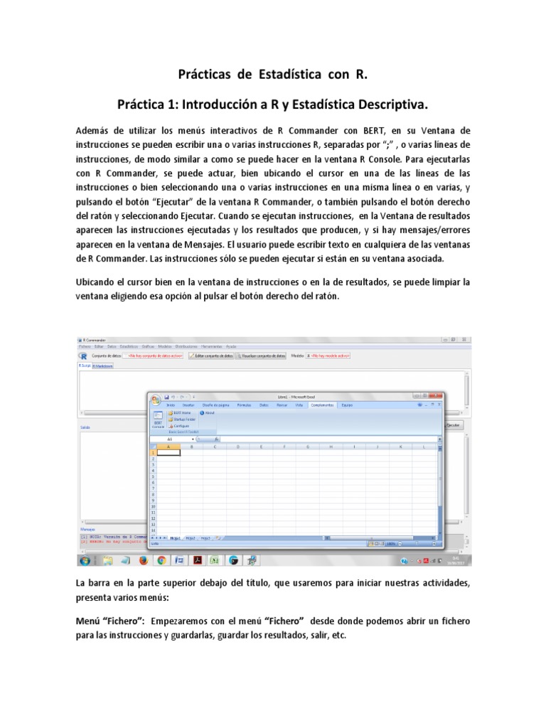 Introducción a R y Estadística Descriptiva | PDF | Ventana (informática ...