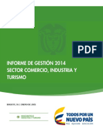 Informe de Gestion 2014 Sector Comercio Industria y Turismo