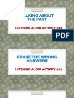 Talking About The Past: Listening Audio Activity #02