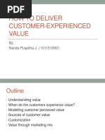 How to Deliver Customer-Experienced Value