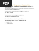 Resistance vs. Temperature Characteristic