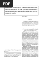 Constitucionalização Simbólica Desconstitucionalização Fática