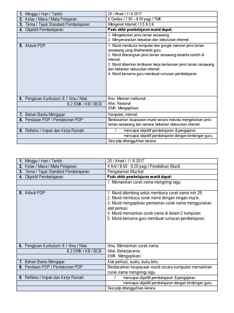 RPH Johor Version (Dummy) | PDF