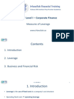 CFA® Level I - Corporate Finance: Measures of Leverage