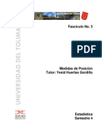 Fascículo No. 3 Medidas de Posición